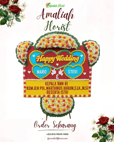 Karangan Papan Bunga Pernikahan di Ciwalat
